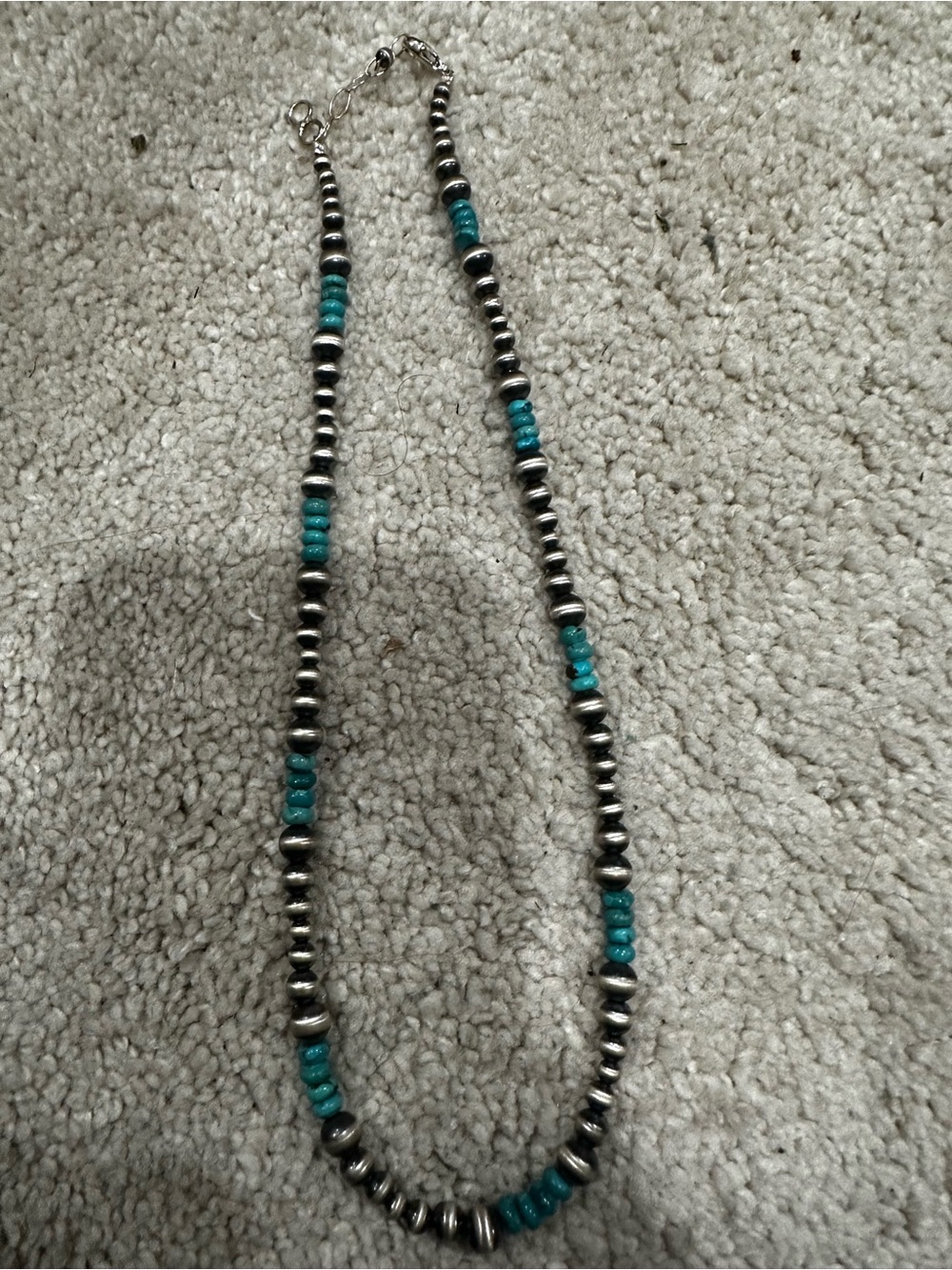 Sterling silver and turquoise handmade necklace